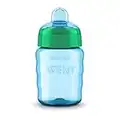 Philips Avent SCF553/05 - Vaso con boquilla de silicona para niño, válvula antigoteo, sin BPA, para 9 meses, 260 ml, color verde