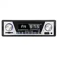 Autoradio Bluetooth Vivavoce - 1 DIN Auto Radio Stereo Supporta Telecamando APP Control 4 x 50W Doppia Manopola Lettore Multimediale MP3 Radio FM con Microfono Incorporato USB AUX TF Display LCD