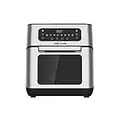 Freidora sin Aceite 10L a 12L con 1500W, Air Fryer 9 en 1, Freidora de aire Horno Caliente con 5 Accesorios Pantalla LED Tactil, Temporizador para Freir, Hornear, Barbacoa etc... (Horno 12L)