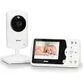 Alecto DVM-64 - Videocamera radio baby monitor (100% senza interferenze e private) con videocamera orientabile, visione notturna, funzione interfono, portata elevata, colore: Bianco