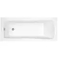 Nuie NBA409 Linton ǀ Modern Bathroom Single Ended Square Bath, 1700mm x 700mm x 380mm, White, 1700mm x 700mm