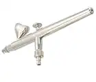 Harder & Steenbeck 125533 Ultra Two in One Double Action Airbrush-Pistole Düsen-Ø 0,2 + 0,4 mm, Silber, klein