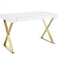 Modway Sector Office Desk, White Gold
