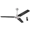 Westinghouse Lighting 7238300 Jax, Modern Industrial Style Ceiling Fan with Remote Control, 56 Inch, Brushed Nickel Finish, Bn & Black