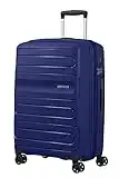 American Tourister Sunside - Spinner M Espandibile, Valigia Bagaglio Adulti, Blu (Dark Navy), M 67.5 cm 83.5 L