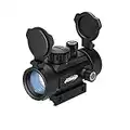 Aomekie Airsoft Red Dot Sight Scope with 11mm/20mm/22mm Weaver/Picatinny Rail Mount and Flip up Lens Cover Rifle Scope