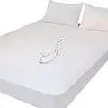 Kingnex Protège-matelas imperméable pour lit jumeau XL extra long en tissu éponge de bambou, doux et silencieux, respirant