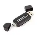 Multifonction Smart OTG Lecteur de Carte écrivain Haut débit USB 2.0 Adaptateur de Lecteur de Carte Micro SD SD USB pour Ordinateur Android Phone - Noir