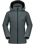 AXESQUIN Veste de pluie imperméable et respirante pour femme, gris foncé, L