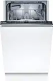 Bosch Hausgeräte SRV2HKX41E Serie 2 Geschirrspüler Vollintegriert, 45 cm breit, Besteckkorb, Extra Trocknen auf Knopfdruck, InfoLight rot, AquaStop Schutz gegen Wasserschäden, Mehrfarbig