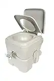 Camco 41541 Standard Portable Travel Toilet, Designed for Camping, RV, Boating And Other Recreational Activites (5.3 gallon), White