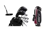 AGXGOLF Boys Left Hand Teen Length XLT Nine Club Complete Golf Club Set w460cc Driver, 3 Wood, Hybrid Iron, 6-9 Irons, Pitching Wedge, Stand Bag & Free Putter; USA Built