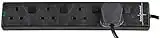 pro elec 5 m Switched Surge Protected Extension Lead - Black PL15344