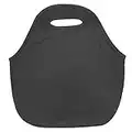 Longzhuo Borsa per Il Pranzo, Borsa Termica per Il Pranzo isolata Borsa per Il Pranzo in Neoprene Impermeabile per Picnic in Campeggio(Nero)