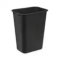AmazonCommercial 10 Gallon Rectangular Commercial Office Wastebasket, 1 Pack, Black