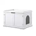 unipaws Maison de Toilette pour Chats, Niche pour Chat, Armoire pour Chat, Maison de Toilettes pour Chat avec Doubles Portes, Assemblage Facile, pour Salon, Entrée, Couloir