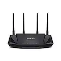 ASUS RT-AX3000 Dual Band WiFi 6 Extendable Router, Subscription-free Network Security, Instant Guard, Advanced Parental Controls, Built-in VPN, AiMesh Compatible, Gaming & Streaming, Smart Home, USB
