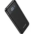 Power Bank 10400mAh, USB C Caricabatterie Portatile con LED Digitale Display Batteria Esterna Portatile con 2 ingressi e 3 uscite da 5V/3A per Huawei Xiaomi Smartphone.(Nero)