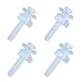 Toilet Seat Hinge Bolt Screw, 4 PCS Universal Plastic Downlock Nuts Toilet Seat Hinge Bolts Replacement Parts for Fixing Top Mount Toilet Seat Hinges