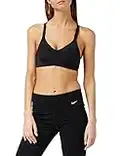 NIKE Women's Rival Bra Sports, Black/Black/White, 38D,AQ4184