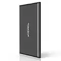 Disco Duro Externo 500GB - 2.5" USB 3.0 Ultrafino Diseño Metálico HDD Portátil para Mac, PC, Laptop, Ordenador, Xbox One, PS4, Smart TV, Chromebook - Grey