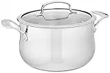 CUISINART 445-22 Contour Stainless 5-Quart Dutch Oven with Glass Cover, Silver