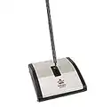 Bissell Natural Sweep Carpet and Floor Sweeper with Dual Rotating System and 2 Corner Edge Brushes, 92N0A, 4, Silver