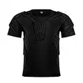 NC T-Shirts De Compression Matelassés pour Enfants, Chemises De Compression Matelassées pour Jeunes, Plastrons, Équipements De Protection, Chemises De Protection Matelassées, pour Le Football Rugby