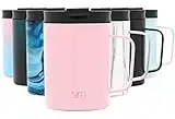 Simple Modern Travel Coffee Mug with Handle and Lid | Insulated Cold Brew Cup, Iced Coffee Tumbler, and Iced Tea Cup | Scout Collection | 12oz | Blush