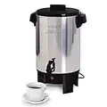 West Bend 58030 Highly Polished Aluminum Party Perk Coffee Urn with Quick Brewing Smooth Prep and Easy Clean Up, 30-Cup, Silver