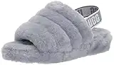 UGG Women's Fluff Yeah Slide Slipper, Ash Fog, 6 UK