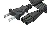 TV Power Cord 12Ft 2 Prong Cable for Samsung LG TCL Sony Roku LED LCD JVC Sharp Insignia Toshiba Hisense Monitor Tv LED LCD Xbox One-S X PS5 PS4 Slim Console AC Wall Plug 2-Slot