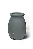 Algreen Products Castilla 50-Gallon Rain Barrel with Brass Spigot, Charcoalstone