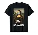 Mona Lisa mit Maske Lustige Parodie Malerei - Quarantäne Kurzarm T-Shirt