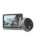 EZVIZ Colour Touch Screen Doorviewer Camera, FHD Wire-Free Peephole Doorbell Camera, Touch Panel, 1080P, 3-Month Battery Life, Smart Human Detection, Two-Way Call, 166° View, 5M Night Vision (CP4)