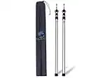 Wild Earth Set of 2 Telescopic Aluminium Tent Tarp Poles Including Bag. 90cm to 228cm max - Telescopic portable adjustable Poles for Tents, Tarps, Awnings, Camping, Shelters, Hiking