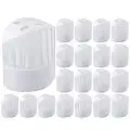 Chapeau de Chef Jetable 20 Pcs Chapeau de Cuisine Réglable pour Cuisine Maison Restaurant Restauration Toques de Cuisinier Non-tissé, Élastique Chapeaux De Cuisine (Blanc)