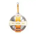 School of Wok - 12"/30cm Heavy Duty Carbon Steel Wok, Flat Bottom, Bamboo Handle