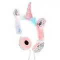 Claire's Unicorn Headphones Multicoloured Glitter Ear Covers with Pink Cable