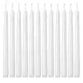 Kedtui Taper Candles 10 inch (H) Dripless, Set of 24 White Unscented and Smokeless Taper Candles Long Burning, Paraffin Wax with Cotton Wicks for Burning 8 Hours Time