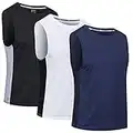 ZENGVEE 3 Piezas Camiseta Tirantes Hombre Camiseta Sin Mangas para Hombre Camisetas Manga Corta Hombre Respirable Ropa Deportiva Hombre para Running Gimnasio Gym Fitness (0505-Black White Nave-XL)