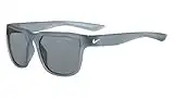 Nike Golf Fly Sunglasses, Matte Wolf Grey/Silver Frame, Grey with Silver Flash Lens