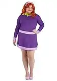 Women's Plus Size Scooby Doo Daphne Fancy Dress Costume 1X Purple, White