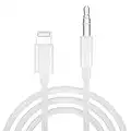 FEINODI, Cable Auxiliar Compatible el iPhone 7Plus, 8, 8Plus, X, XR, 11,12, 13 en el Automóvil, Adaptador Cable de Audio Estéreo 3,5 mm Compatible con Estéreo para el Hogar, Altavoces, Auriculares