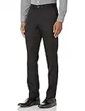 Amazon Essentials Men's Slim-Fit Flat-Front Dress Trousers, Black, 34W / 30L