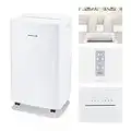Honeywell 14,500 BTU / 101 Pint Portable Air Conditioner and Dehumidifier, Cools Rooms Up to 700 Sq. Ft., (White)
