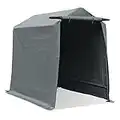 Gardesol Storage Shelter, 6x8 ft Portable Shed Outdoor Carport with Roll-up Zipper Door, Waterproof and UV Resistant Outdoor Storage Shed for Bike, ATV, Motorcycle Shelter, Gray