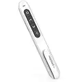 Presentatore Wireless, NORWII N27 Presenter Wireless per Presentazione Powerpoint da 2.4GHZ, Penna Telecomando Senza Fili per Cambio slides Powerpoint(Bianca)