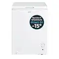 Igenix IG100 Freestanding Chest Freezer, 99 Litre Capacity with Freezer Basket, Suitable for Outbuildings and Garages, White