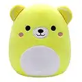 Lindo peluche de oso limón, peluche de oso 3D, peluche de oso limón, peluche de oso kawaii, almohada de oso para todas las edades, regalo para Navidad, día del niño, decoración del hogar (amarillo)